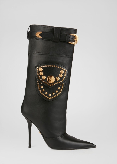 Versace Medusa Western High Heel Stövlar Dam - 961057IED